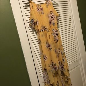 Yellow high low dress